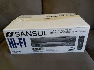 Vintage Sansui Vhf6010 Vhs Vcr With Remote Open Box Read