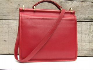 Vintage Coach Willis Messenger Bag in Red Leather Crossbody Satchel 9927 3