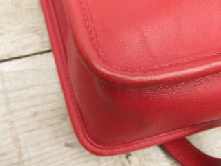 Vintage Coach Willis Messenger Bag in Red Leather Crossbody Satchel 9927 7