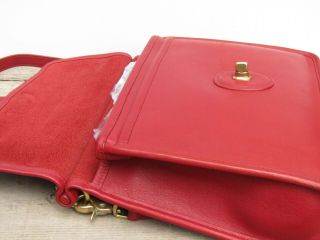 Vintage Coach Willis Messenger Bag in Red Leather Crossbody Satchel 9927 8