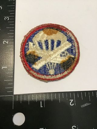 WW2 US Army Airborne Glider Parachute Enlisted Hat Cap Patch No Glow Rare 2
