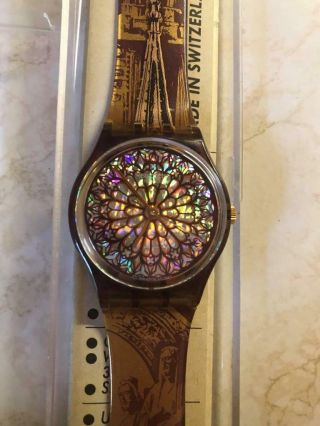 Rare Vintage 1994 Quasimodo Swatch Watch Notre Dame W/ Box Gv108
