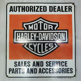 Harley Davidson Service Vintage Enamel Sign