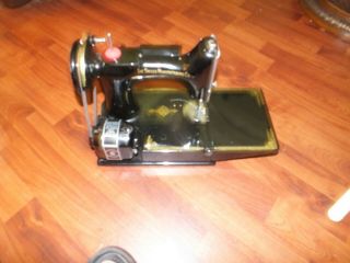 Vintage Singer Featherweight 221 - 1 Sewing Machine With Case - - 1951