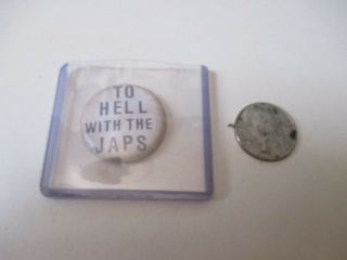 Wwii Homefront Anti Axis To Hell With The Japanese Button