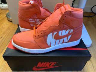 Nike Air Jordan 1 Retro High Og Vintage Coral Sail Orange Size 11.  5 555088 - 800