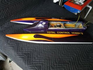 Prather 32 " Racing Tunnel Vintage Race Rc Pickle Fork Racing Boat Hydroplane 7.  5