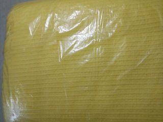 FIELDCREST Vintage Waffle Weave Blanket NIP Yellow QUEEN Acrylic Thermal USA 6