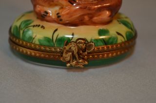 Vintage Limoges French Figural Trinket Box – Full Body Monkey with Baby 5