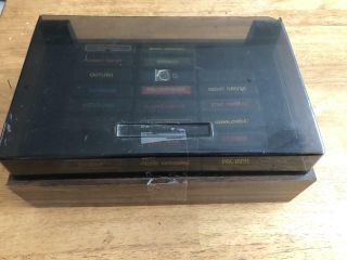 Vintage Atari 2600 Game Center Organizer With 21 Game Cartridges Pac - Man Combat