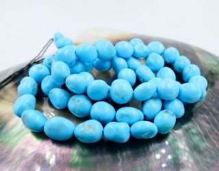 58 Sleeping Beauty Aaaa,  Untreated Turquoise Rare Beads 18.  25 " 134.  15cts