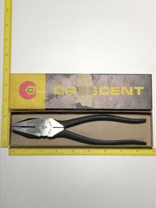 Crescent 50 8” Side Cutting Plier Vtg Tool Nos Rare Usa Carpenter Mechanic
