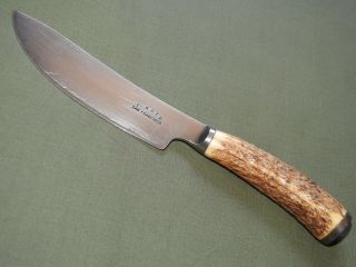 Vtg 1980s Francis Boyd San Francisco Hand Made Custom Stag Handle Hunting Knife