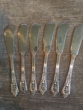 WALLACE Sterling ROSE - POINT 6 BUTTER KNIFE SPREADERS 2