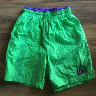 Vintage 90s Nike Aqua Gear Green Purple Watermelon Medium Rare Vtg Swim Trunks