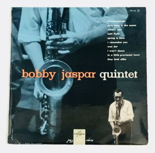Rare French Columbia 1st Press Bobby Jaspar Quintet Lp Fpx 123 Jazz Bop