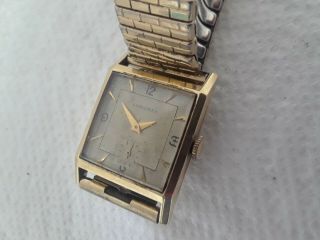 Vintage Wristwatch Longines 17 J Cal 8ln 14 K Solid Gold 8.  68n Two Tone Dial