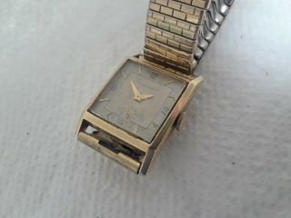 vintage wristwatch LONGINES 17 j cal 8LN 14 K solid gold 8.  68N two tone dial 5