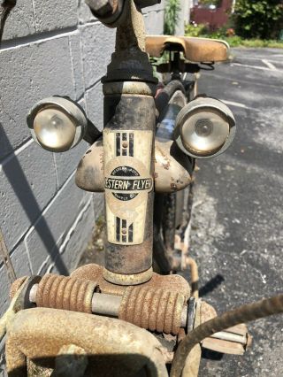 Rare 1959 Western Auto Golden Flyer Balloon Tire Tank Bicycle Cwc