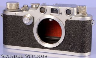 Leica Iiic Wartime Rangefinder Camera Red Shutter Curtain Rare 1st Year Made