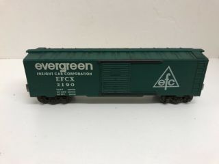 Very Rare Vintage Amt Kmt O Gauge Train 2190 Evergreen Box Car