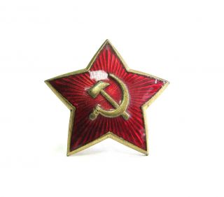 Wwii Sign Soviet Red Star Ussr Russian Army Red Star Hat Cap Cockade