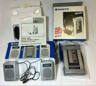 Vintage Sanyo M - G31 Portable Am/fm Cassette Tape Player Radio Stereo