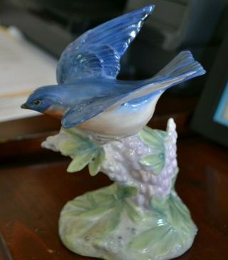 Vintage Royal Doulton Blue Bird Ceramic Hn - 2547 Sculpture Figurine