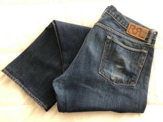 Rrl Vtg Double Rl Slim Bootcut Indigo Rinse Japanese Selvedge Denim Jeans 38x32