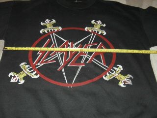 Slayer 80 ' s college sweat shirt sepultura anthrax metallica megadeth 2