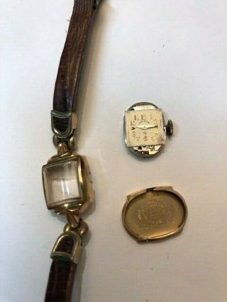 Vintage 21 Jewel 14k Gold Lady Elgin Watch - Part