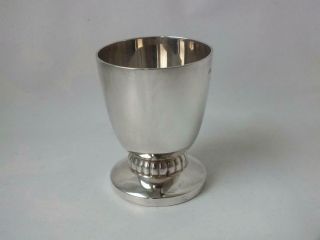 Stylish Boxed Solid Sterling Silver Egg Cup & Spoon 1973 4