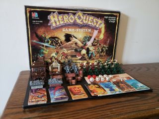 Vintage Heroquest Board Game By Milton Bradley 99 Complete