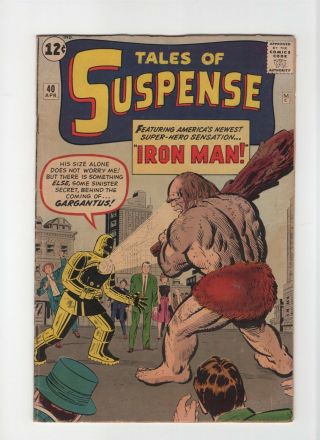 Tales Of Suspense 40 Vintage Marvel Comic Key 2nd Iron Man Silver Age 12c