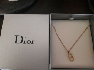 Vintage Gold Christian Dior Ladies Necklace - Together With Box