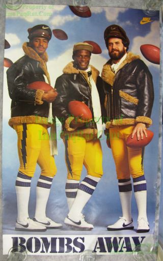 Vintage Recalled Dan Fouts San Diego Chargers Bombs Away Nike Poster Vhtf