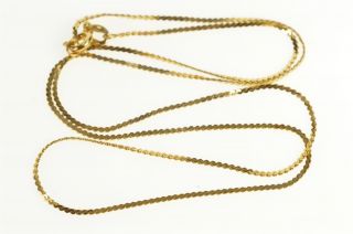 14k 0.  9mm Serpentine Chain Simple Link Necklace 17.  25 " Yellow Gold 95