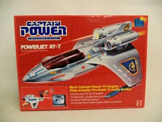 Vintage 1987 Mattel Captain Power Powerjet Xt - 7 Stealth Fighter