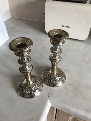 Antique Sterling Silver Candlesticks
