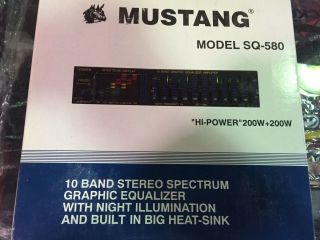 Nos Vintage 10 - Band Graphic Equalizer Mustang Sq - 580 Hi - Power 200w,  200w