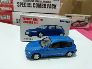 Tomica Limited Vintage Neo Honda Civic Sir - Ii Lv - N48b Light Blue
