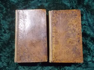 Rare 1755 Hymns And Sacred Poems Charles Wesley Methodist 2 Vol Leather Set