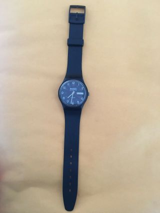 Vintage 1983 Swatch GB701 Black Watch RARE 3