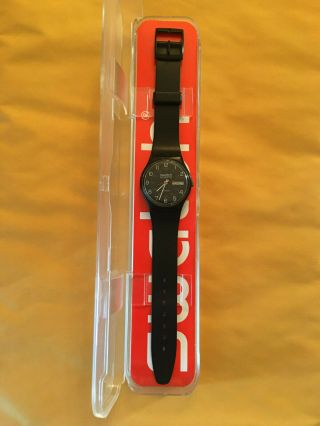 Vintage 1983 Swatch GB701 Black Watch RARE 5