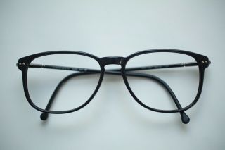 Vintage Giorgio Armani Eyeglasses Frames Italy Jet Black 140 54 16 Near