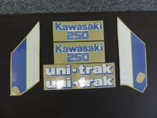 1987 Kawasaki Kx 250 Shroud,  Swingarm Decal Kit Vintage Motocross