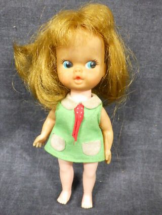 Rare 1966 My - Toy Co.  Tiny Terry Japan Made Doll 6 Inch 1/2 Pints Kiddle