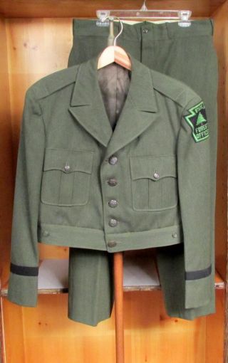 Vintage 1940s Pennsylvania State Forest Officer Uniform Jacket Pants Ranger Pa.