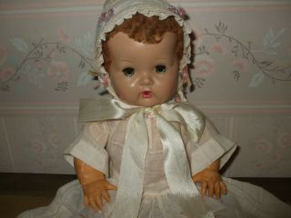 Vintage Effanbee Dy - Dee Baby Doll and Gowns Bunting Applied Ears 2