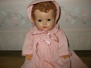 Vintage Effanbee Dy - Dee Baby Doll and Gowns Bunting Applied Ears 3